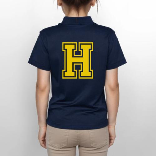 Letter H – Capital Athletic Alphabet Monogram - Gildan Kid's 50/50 Jersey Polo