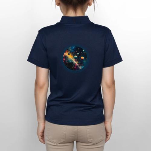 Painted Planetscape - Gildan Kid's 50/50 Jersey Polo