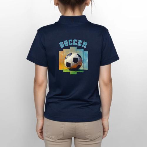Soccer Ball Vibes - Gildan Kid's 50/50 Jersey Polo