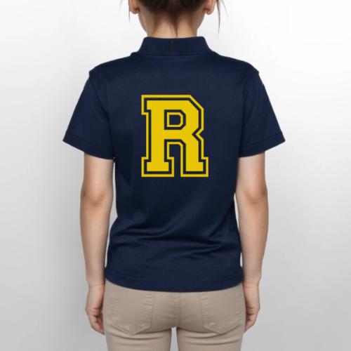 Letter R – Capital Athletic Alphabet Monogram - Gildan Kid's 50/50 Jersey Polo