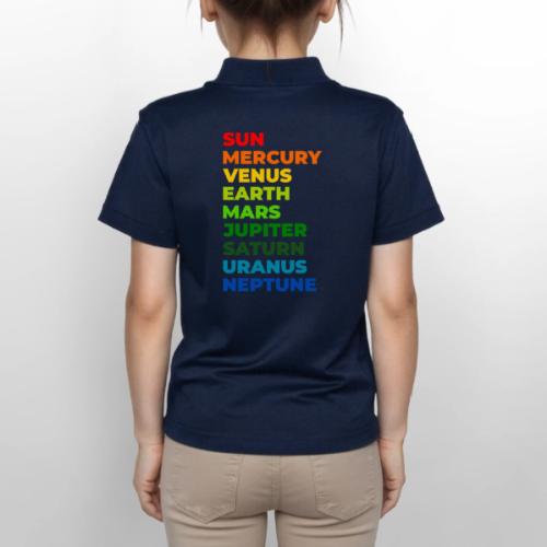 Color the solar system - Gildan Kid's 50/50 Jersey Polo
