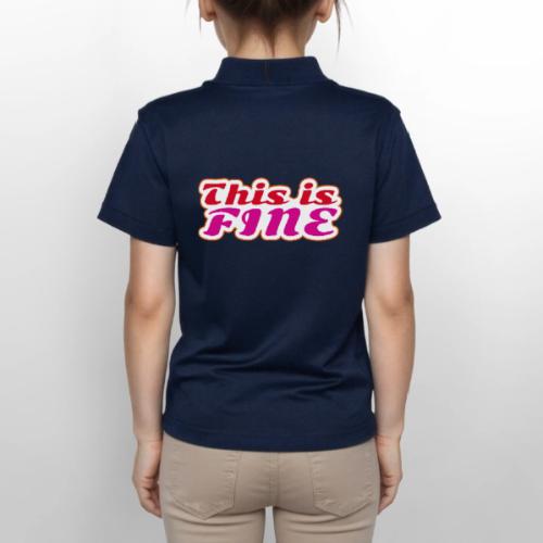 This Is Fine - Gildan Kid's 50/50 Jersey Polo