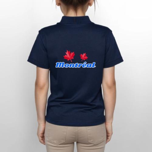 Montréal with two red maple leaves - Gildan Kid's 50/50 Jersey Polo