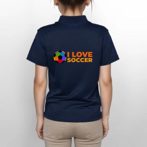 I Love Soccer - Gildan Kid's 50/50 Jersey Polo