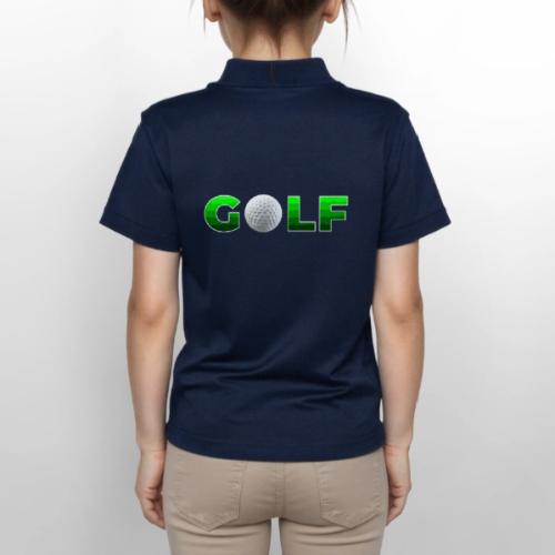 Golf Precision Wordmark - Gildan Kid's 50/50 Jersey Polo