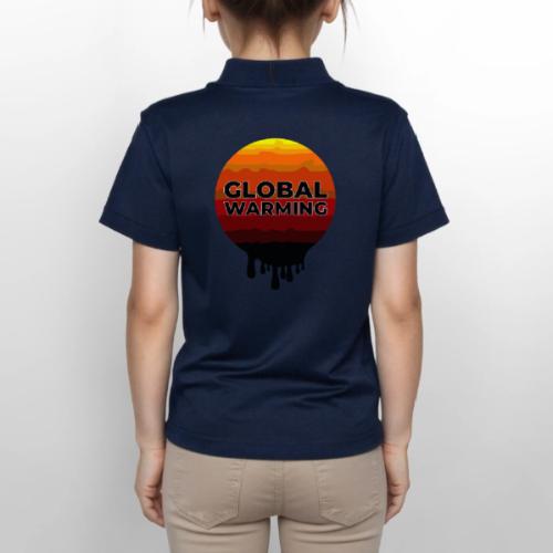 Global warming - Gildan Kid's 50/50 Jersey Polo