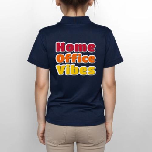 Home Office Vibes Remote Work Design - Gildan Kid's 50/50 Jersey Polo