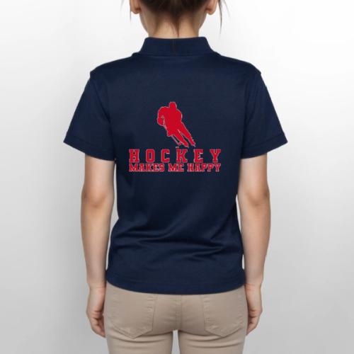 Hockey makes me happy - Gildan Kid's 50/50 Jersey Polo