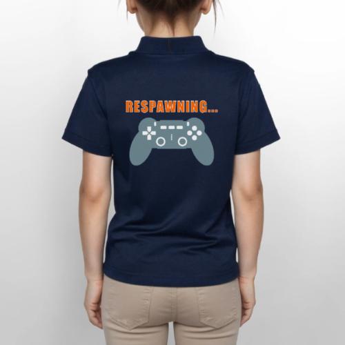 Respawning Gamer Controller Design - Gildan Kid's 50/50 Jersey Polo
