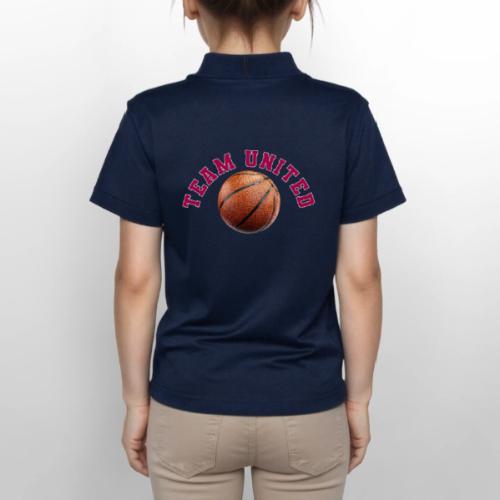 Team United Basketball Unity Design - Gildan Kid's 50/50 Jersey Polo
