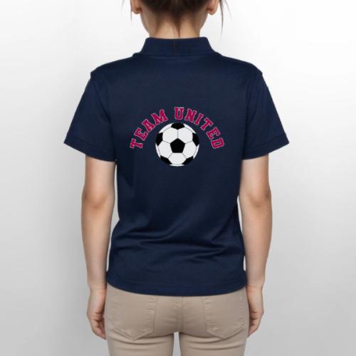 Team United Soccer Ball Sports Design - Gildan Kid's 50/50 Jersey Polo