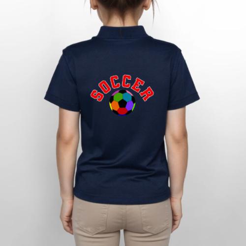Soccer: Colorful Kick - Gildan Kid's 50/50 Jersey Polo