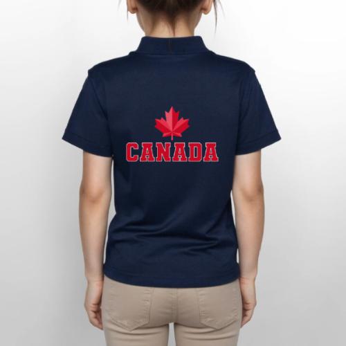 Canada with a maple leaf - Gildan Kid's 50/50 Jersey Polo