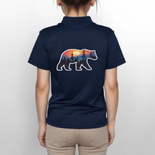 Mountain Spirit Bear - Gildan Kid's 50/50 Jersey Polo
