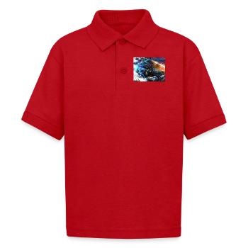 Volt Legion Neon Combat - Gildan Kid's 50/50 Jersey Polo - red - Front - Jaiden (125cm)