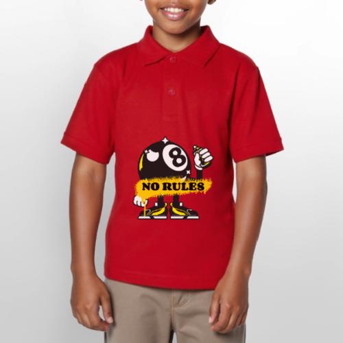 No Rules 8 Ball - Gildan Kid's 50/50 Jersey Polo