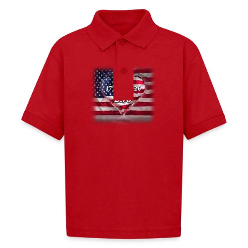 1776-2026 | 250 Years USA - Gildan Kid's 50/50 Jersey Polo