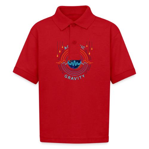Acoustic Gravity Earth - Gildan Kid's 50/50 Jersey Polo