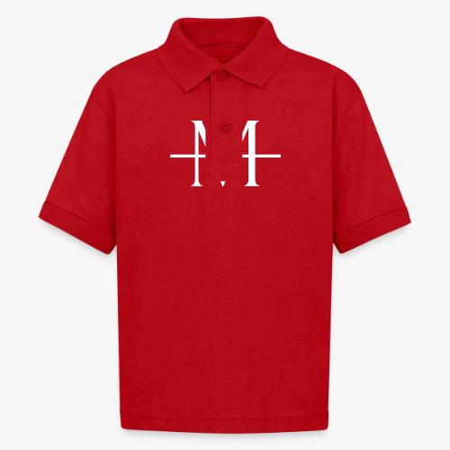 Old English Zip-Up Hoodie - Gildan Kid's 50/50 Jersey Polo
