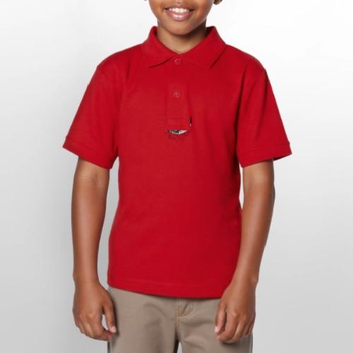 Crescent Moon Floral - Gildan Kid's 50/50 Jersey Polo