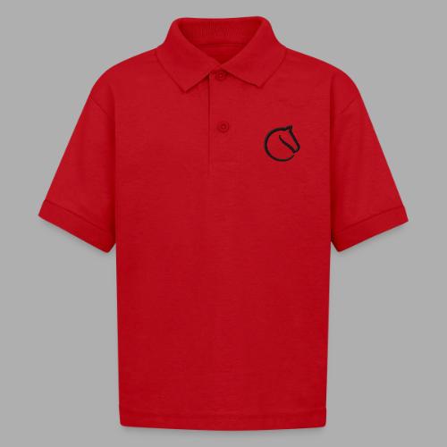 embroidered horsey! - Gildan Kid's 50/50 Jersey Polo