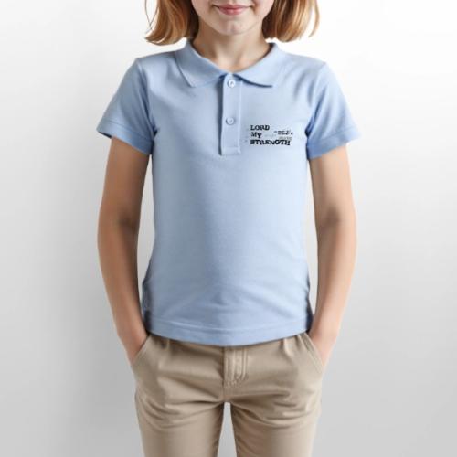 Psalm 28:7 - The Lord is My strength Eng/Hebrew - Gildan Kid's 50/50 Jersey Polo