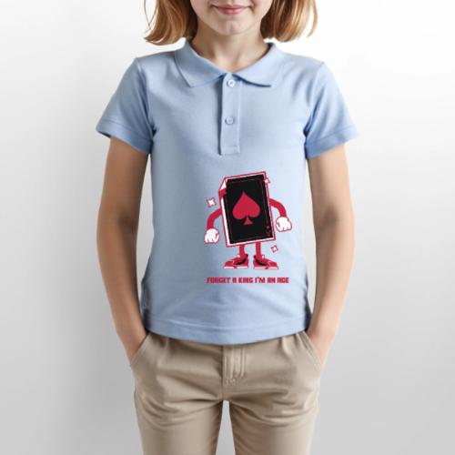 Forget A King I'm An Ace - Gildan Kid's 50/50 Jersey Polo