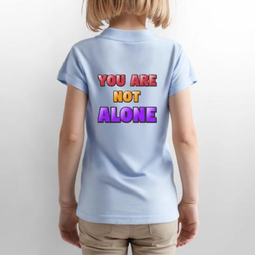 You Are Not Alone – Inspirational Word Art - Gildan Kid's 50/50 Jersey Polo