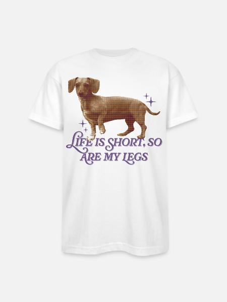 Life Is Short  - Bayside Unisex Heavyweight USA Made T-Shirt - white