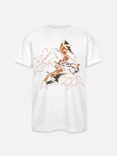 Polygon Bats - Bayside Unisex Heavyweight USA Made T-Shirt - white