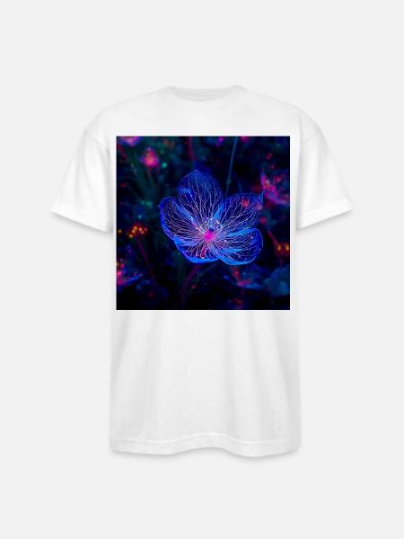 Translucent Blue - Bayside Unisex Heavyweight USA Made T-Shirt - white