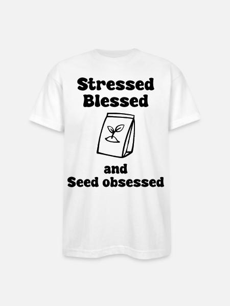 Seed Obsessed - Bayside Unisex Heavyweight USA Made T-Shirt - white