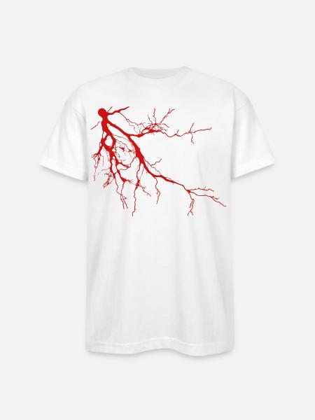 Thunderbolt - Bayside Unisex Heavyweight USA Made T-Shirt - white