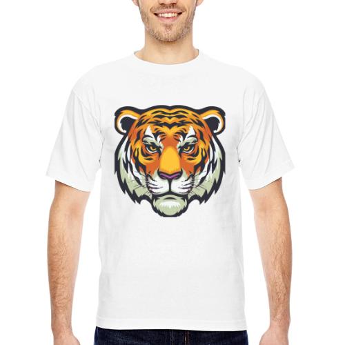 Tiger Fashion Feline Animal, Tiger Willing Success - Bayside Unisex Heavyweight USA Made T-Shirt