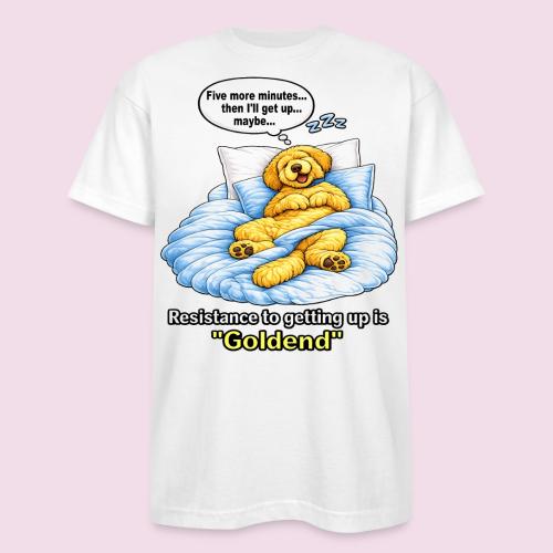 Funny Goldendoodle Sleeping design. - Bayside Unisex Heavyweight USA Made T-Shirt