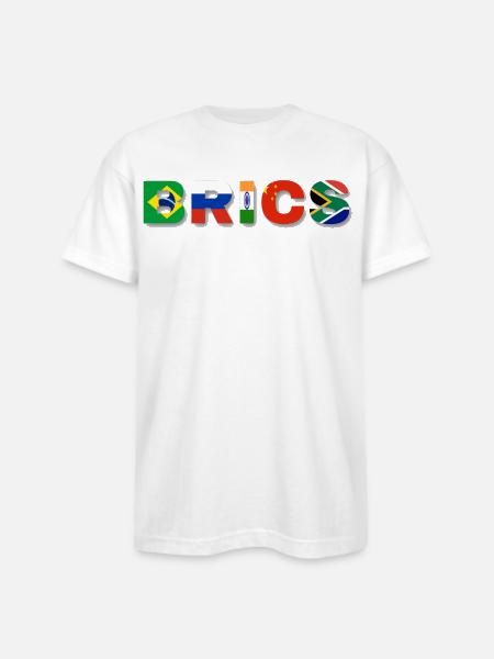 Brics  - Bayside Unisex Heavyweight USA Made T-Shirt - white