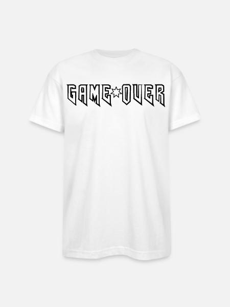 GAME_OVER - Bayside Unisex Heavyweight USA Made T-Shirt - white