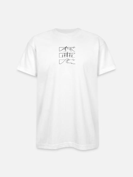 Sketches of Serenity - Bayside Unisex Heavyweight USA Made T-Shirt - white