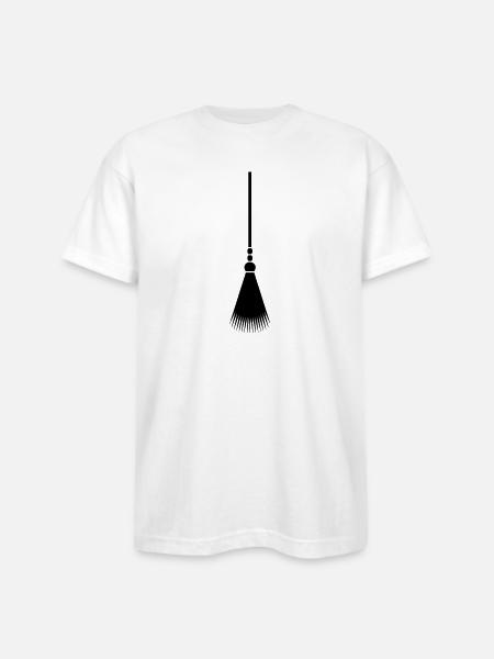 broom - Bayside Unisex Heavyweight USA Made T-Shirt - white