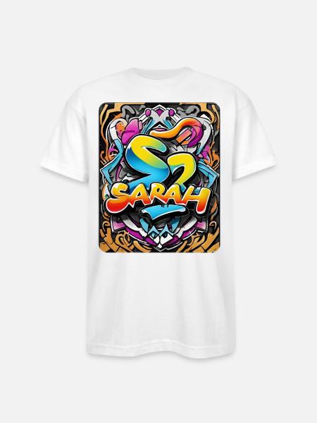Sarah - Bayside Unisex Heavyweight USA Made T-Shirt - white