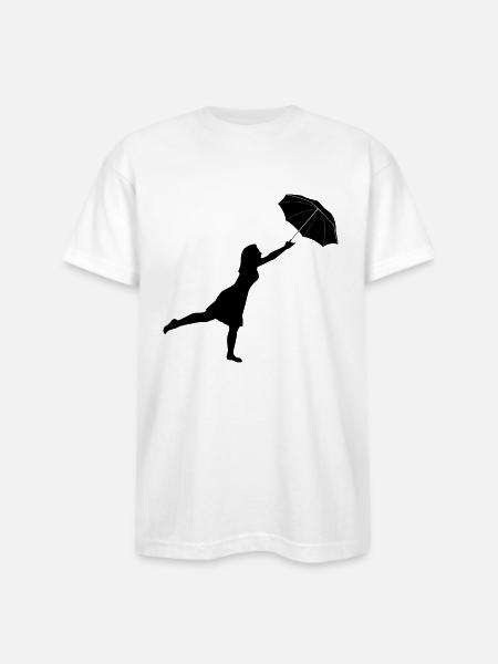 UMBRELLA - Bayside Unisex Heavyweight USA Made T-Shirt - white
