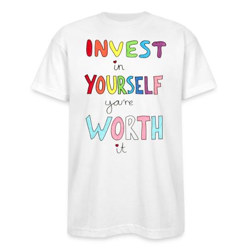 Invest in Yourself you're Worth it - Bayside Unisex Heavyweight USA Made T-Shirt