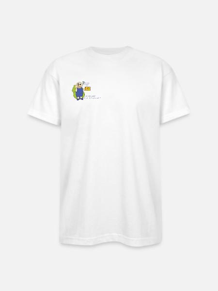 Help or Content? - Bayside Unisex Heavyweight USA Made T-Shirt - white