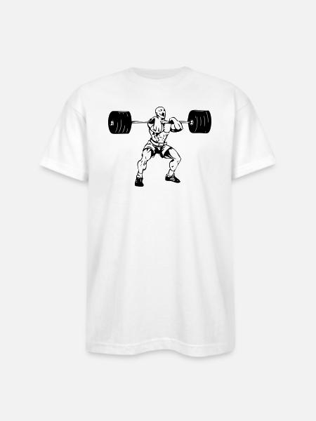 weightlifting - Bayside Unisex Heavyweight USA Made T-Shirt - white