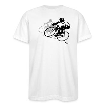Cycling is life - Bayside Unisex Heavyweight USA Made T-Shirt - white - Front - Anthony (185cm)
