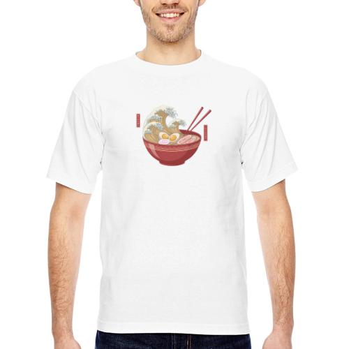 The Great Wave of Ramen - Bayside Unisex Heavyweight USA Made T-Shirt