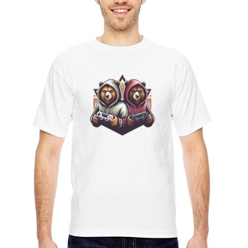 2 grizzlies gamer bears - Bayside Unisex Heavyweight USA Made T-Shirt