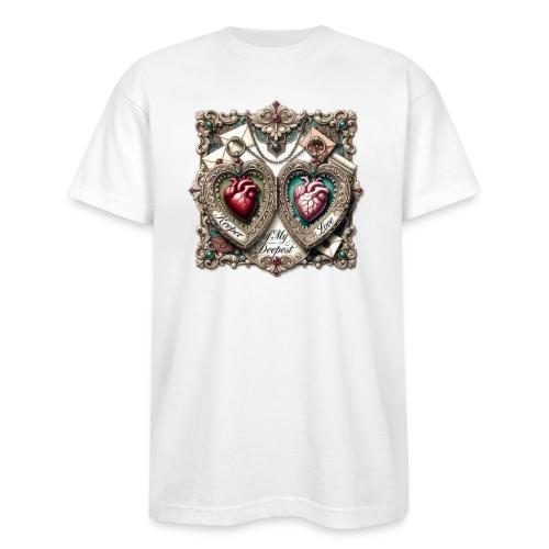Keeper of My Deepest Love Victorian Locket T-Shirt - Bayside Unisex Heavyweight USA Made T-Shirt