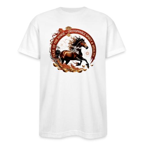 Year of the Horse Fiery Spirit T Shirt, Lunar New - Bayside Unisex Heavyweight USA Made T-Shirt