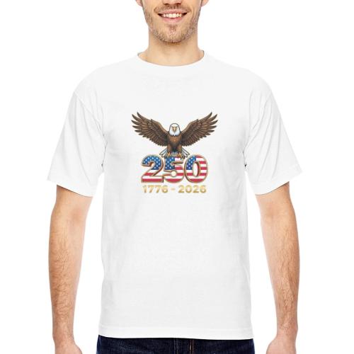 Eagle 250th Anniversary 1776-2026 - Bayside Unisex Heavyweight USA Made T-Shirt